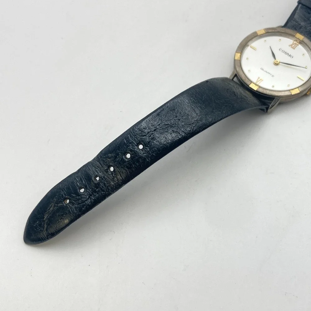 Vintage Cosmo Unisex Watch 33mm Gold Silver Tone Mens Womens New Battery 8.5